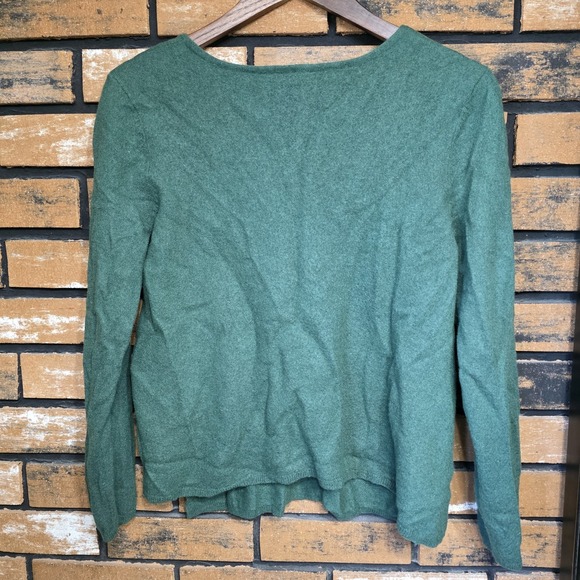 J Jill Sweater‎ Womens Large Emerald Green Wool Blend Pullover Long Sleeve Top - Picture 3 of 9